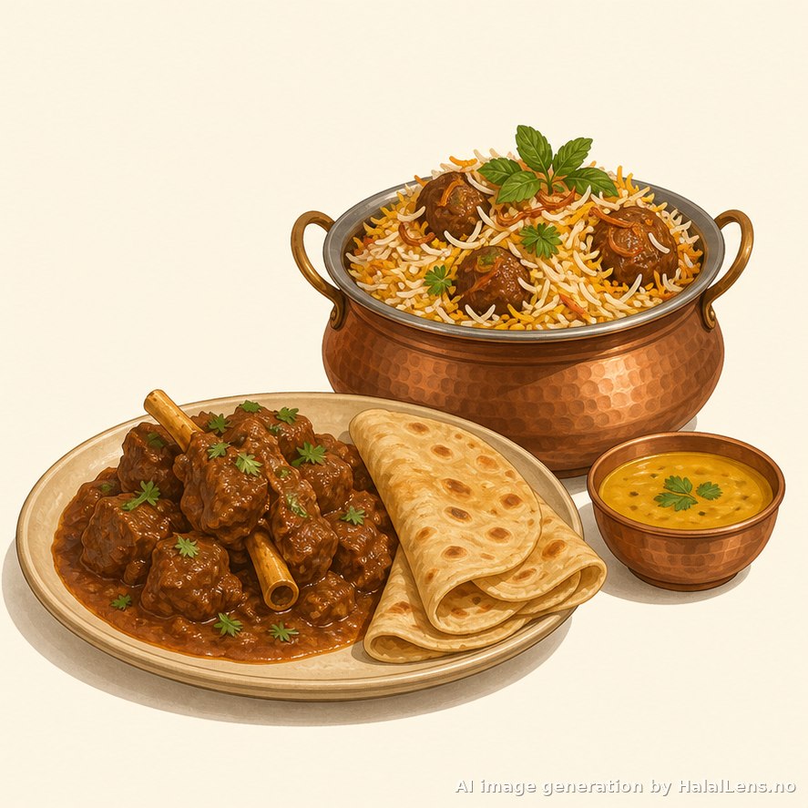 Dishes typical of halal restaurants in Luton