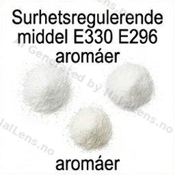 SURHETSREGULERENDE MIDDEL E330 E296 Aromaer