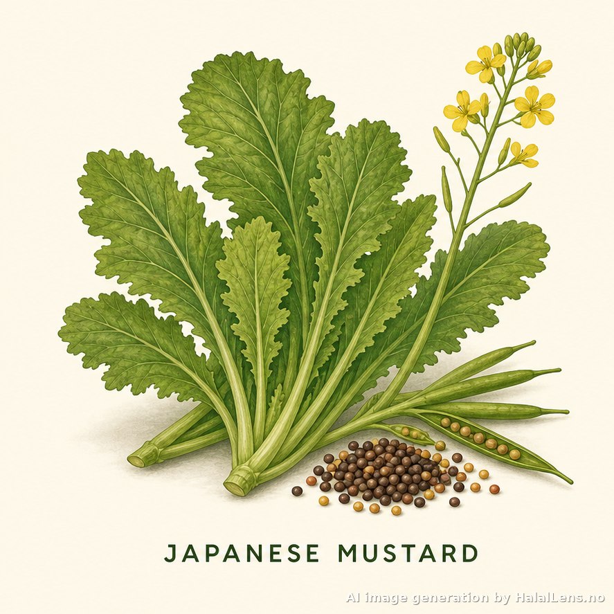 Japansk sennep plante