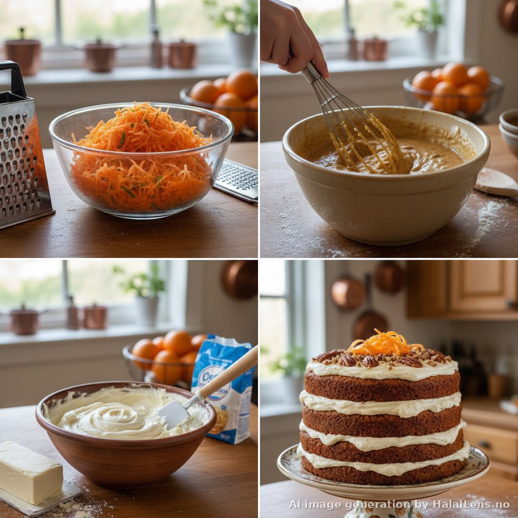 Halal Carrot Cake Recipe with Cream Cheese Frosting