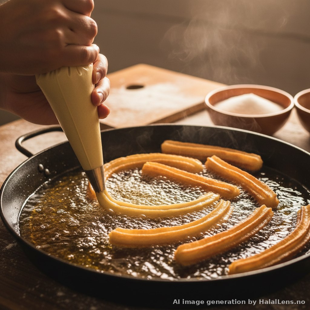 Halal Churros — Crispy Spanish Doughnuts with Chocolate Sauce