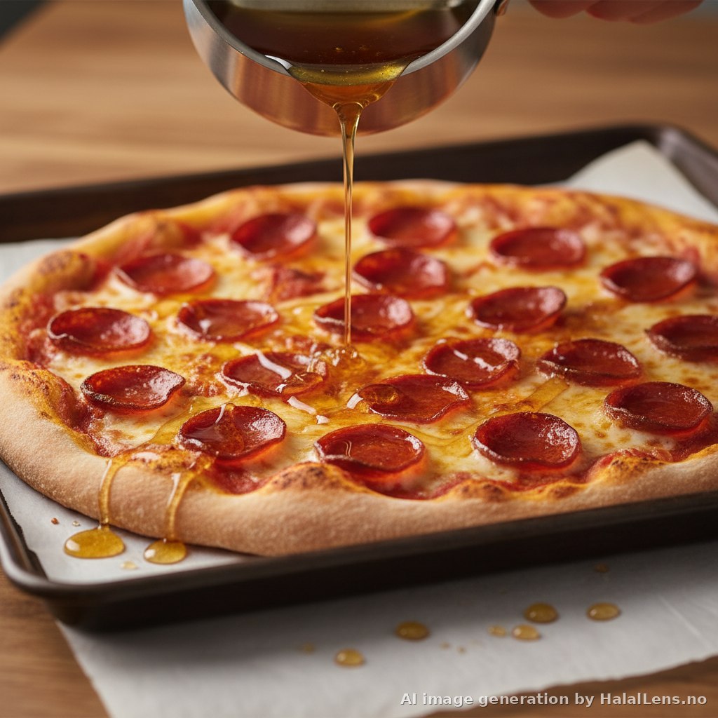 Halal Hot Honey Pepperoni Pizza