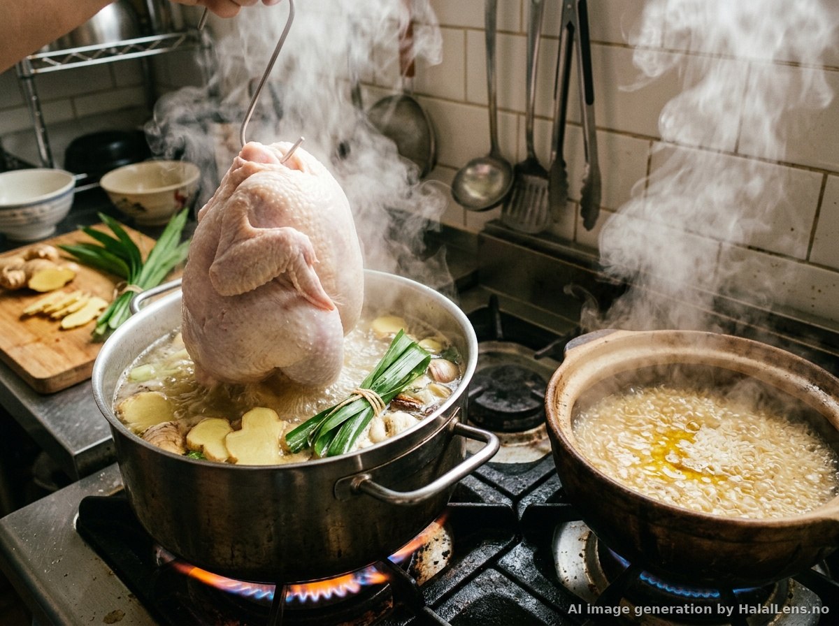 Halal Hainanese Chicken Rice — Singapore's National Dish Made Halal