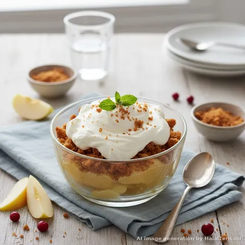 Aeblekage (Danish Apple Trifle)