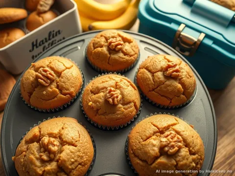 Halal Banana Muffins — Easy One-Bowl School Lunchbox Snack