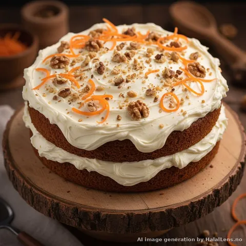 Halal Carrot Cake Recipe with Cream Cheese Frosting