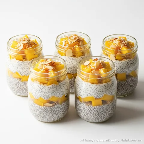 Halal Overnight Chia Pudding — Suhoor Power Breakfast