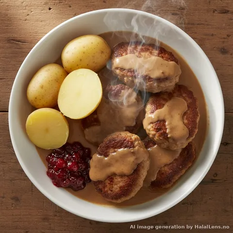 Kjøttkaker (Norwegian Meatballs with Brown Gravy)