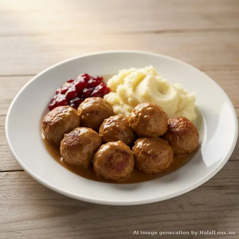 Köttbullar (Swedish Meatballs) with Lingonberry Sauce