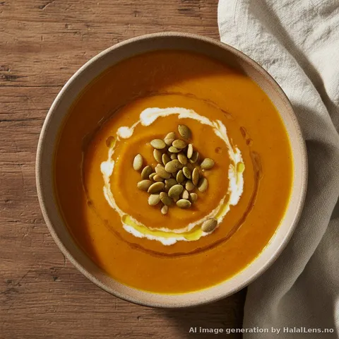 Halal Pumpkin Soup (Haitian-Inspired)