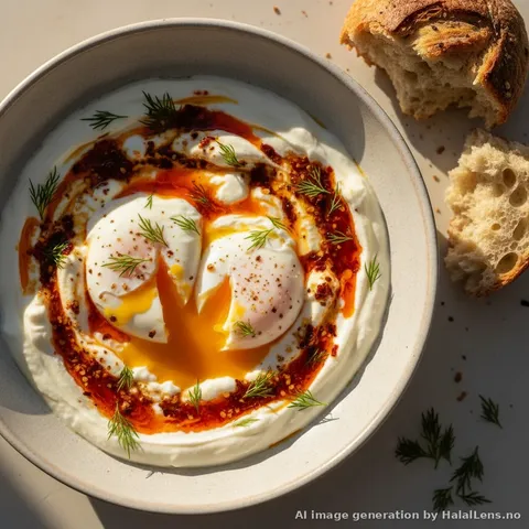 Turkish Çilbir — Poached Eggs on Yogurt with Chili Butter